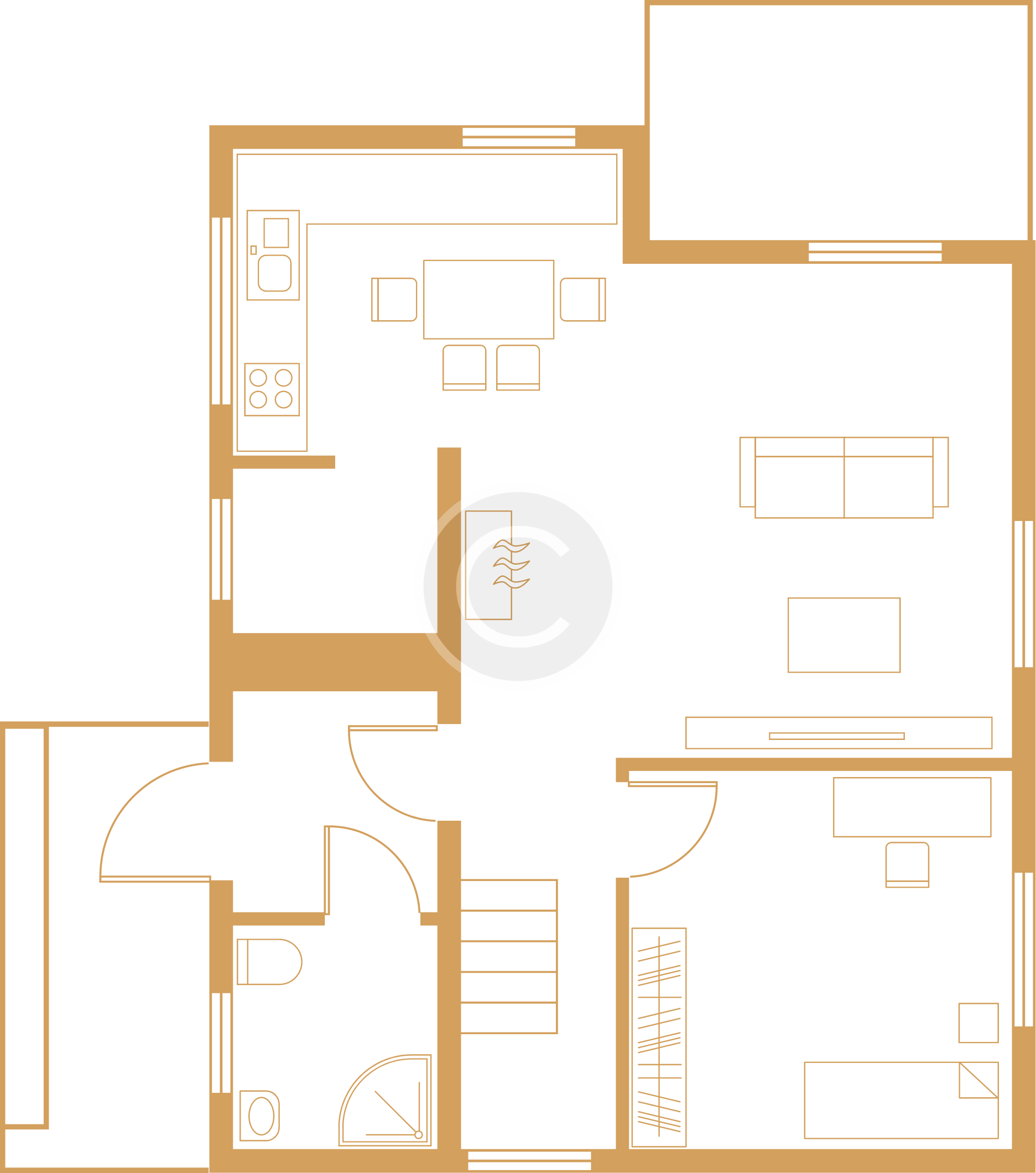 2 quartos / 1 banheiro